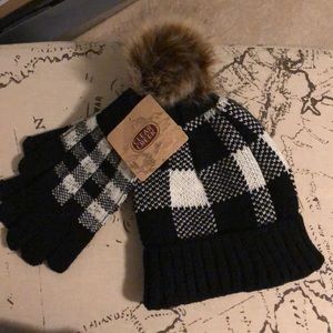 Hat Glove Set. One size fits most.